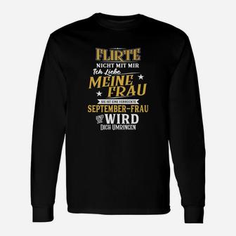 Sie Ist Eine Verrückte September Frau Langarmshirts - Seseable