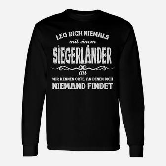 Siegerländer Spruch Langarmshirts, Humorvolles Design mit Lokalpatriotismus - Seseable