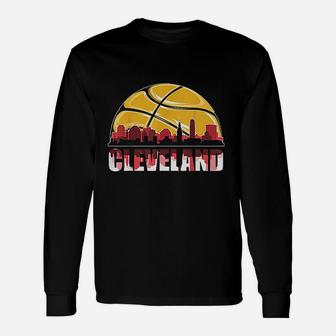 Silhouette Cleveland City Cleveland Basketball Pride Long Sleeve T-Shirt - Seseable