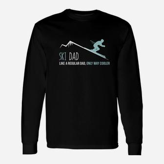 Ski Dad Shirt, Cute Winter Skiing Long Sleeve T-Shirt - Seseable