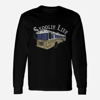 Skoolie Life Bus Conversion Nomad Lifestyle Long Sleeve T-Shirt - Seseable