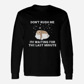 Sloth Don't Rush Me I'm Waiting For The Last Minute Long Sleeve T-Shirt - Seseable