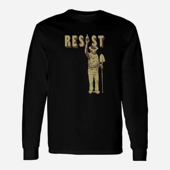 Smokey Bear Says Resist Tee Shirt Tall T-shirt Long Sleeve T-Shirt - Seseable