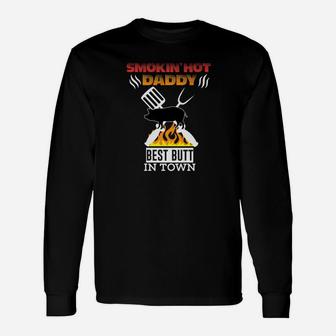 Smoking Hot Daddy Bbq Dad Fathers Day Premium Long Sleeve T-Shirt - Seseable