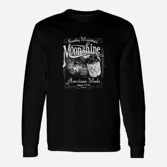 Smoky Mountain Moonshine Tennessee Whiskey Long Sleeve T-Shirt - Seseable