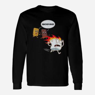Smores Marshmallow Camping Roasting Bonfire Long Sleeve T-Shirt - Seseable