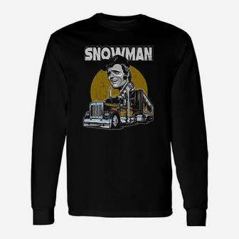 Snowman Smokey Truck Vintage Long Sleeve T-Shirt - Seseable