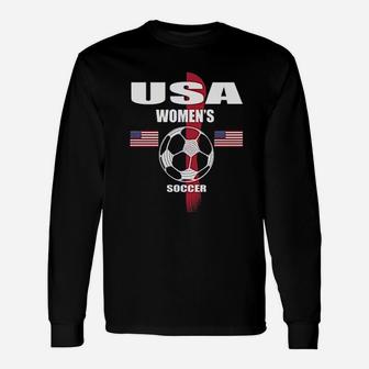 Women Soccer Team Usa United States Soccer Long Sleeve T-Shirt - Seseable