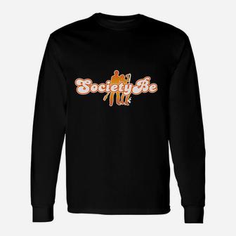 Society6e Schwarzes Grafik-Langarmshirts, Trendiges Kunst-Design - Seseable