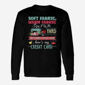 Soft Fabric Warm Fabric Buy It By The Yard Quilting Long Sleeve T-Shirt - Seseable