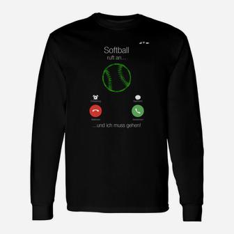 Softball Lustiges Spruch Langarmshirts, Humorvolles Tee für Spieler - Seseable