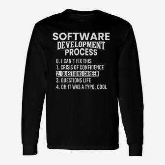 Software Development Process Python Coding Long Sleeve T-Shirt - Seseable