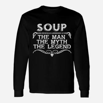 Soup Man Myth Legend Vintage Grunge Style Long Sleeve T-Shirt - Seseable