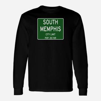 South Memphis Tennessee Street Sign T-shirt Long Sleeve T-Shirt - Seseable