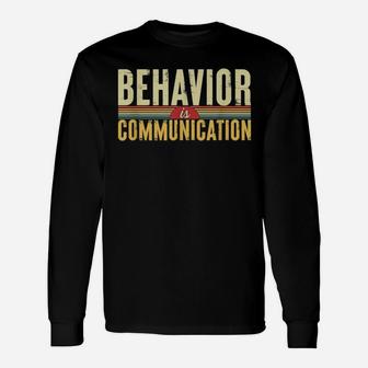 Sped Special Education Behavior Is Communication Vintage Long Sleeve T-Shirt - Seseable