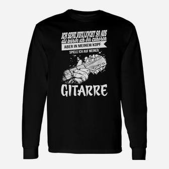 Spiele Ich Auf Meiner Gitarre Langarmshirts - Seseable