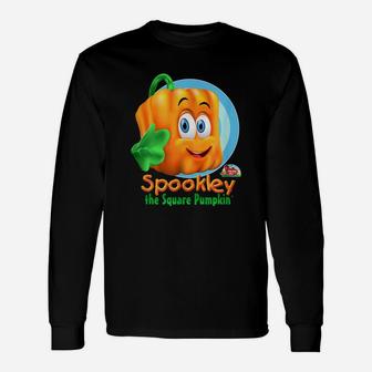 Spookley The Square Pumpkin Character V-neck Long Sleeve T-Shirt - Seseable
