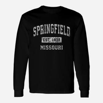 Springfield Missouri Mo Vintage Established Sports Long Sleeve T-Shirt - Seseable