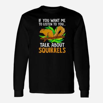 Squirrel For Men Squirrel Long Sleeve T-Shirt - Seseable