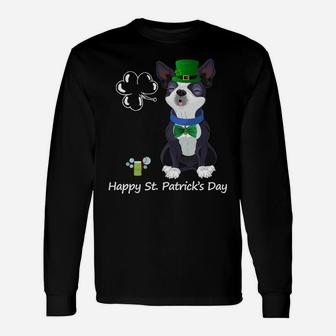 St Patrick Boston Terrier For Dogs Lovers Owner Long Sleeve T-Shirt - Seseable