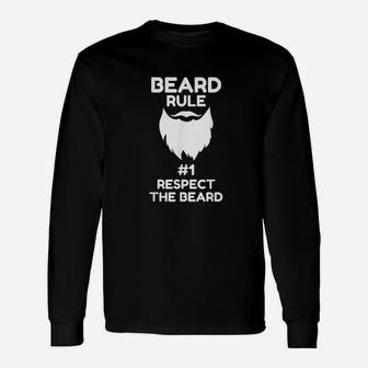 St Patricks Day Beard Rule Respect The Beard Long Sleeve T-Shirt - Seseable