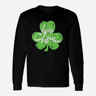 St Patrick's Day Newborn Baby Outfit Shamrocks Lucky Charm Letters Long Sleeve T-Shirt - Seseable