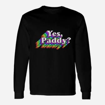 St Patricks Day Rainbow St Pattys Day Daddy Long Sleeve T-Shirt - Seseable
