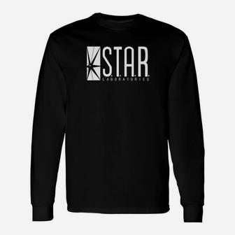 Star Laboratories Herren Grafik-Langarmshirts in Schwarz, Flash Fans Design - Seseable