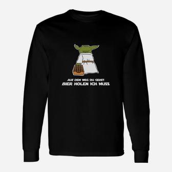 Star Wars Yoda Lustiges Langarmshirts Bier holen ich muss, Spruch Tee - Seseable