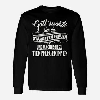 Starke Frau Tierpflegerin Langarmshirts - Seseable