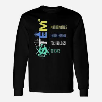 STEM Education Science Teacher Math Engineer Technology T-Shirt Long Sleeve T-Shirt - Seseable