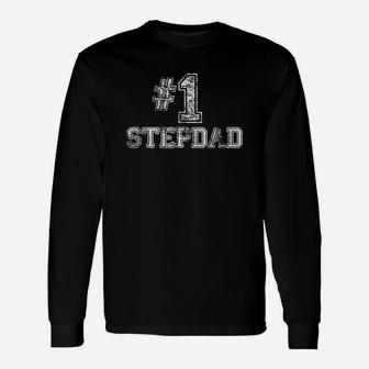 Stepdad Step Dad Number One Fathers Day Long Sleeve T-Shirt - Seseable