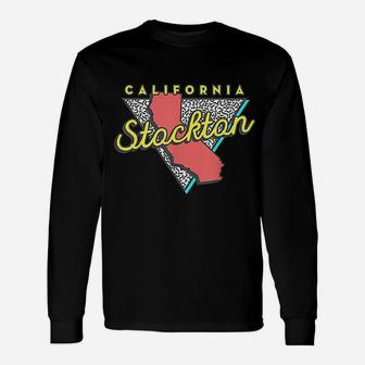 Stockton, California State Pride Hometown Vacay Long Sleeve T-Shirt - Seseable