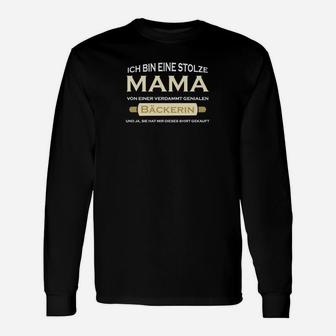 Stolze Mama Großartiger Bäckerin Langarmshirts, Witziges Tee für Mütter - Seseable