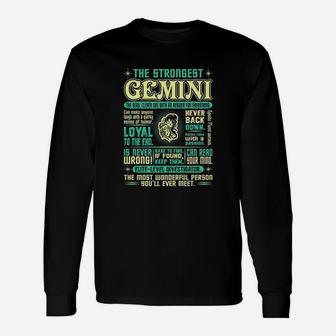 Strongest Gemini Loyal Can Read Your Mind Zodiac Long Sleeve T-Shirt - Seseable