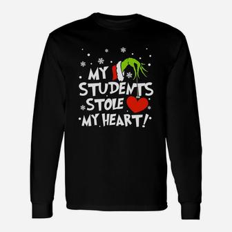 My Students Stole My Heart Long Sleeve T-Shirt - Seseable