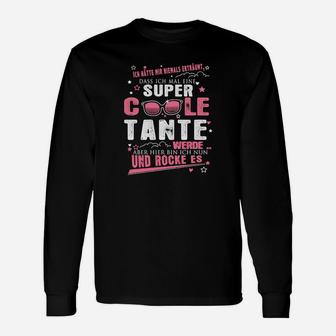 Super Coole Tante Werde Und Rocke Es Langarmshirts - Seseable