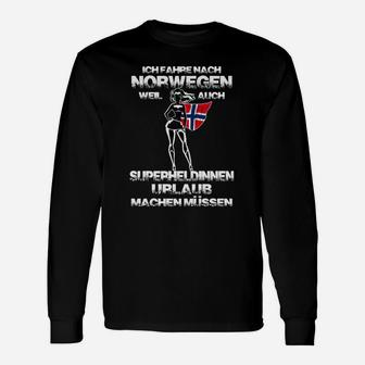 Superheldinnen Norwegen Langarmshirts - Seseable