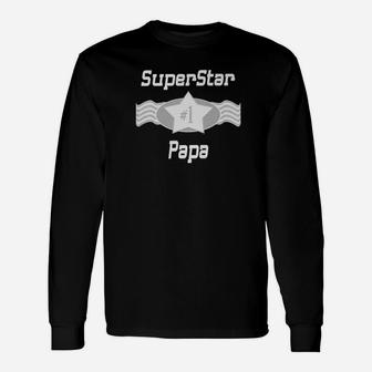 Superstar Papa Best Papa Ever Long Sleeve T-Shirt - Seseable
