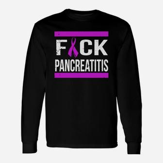 Support Pancreatitis Awareness Shirt Long Sleeve T-Shirt - Seseable