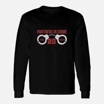 T-shirt For 20th Wedding Anniversary For Husband Wife Long Sleeve T-Shirt - Seseable