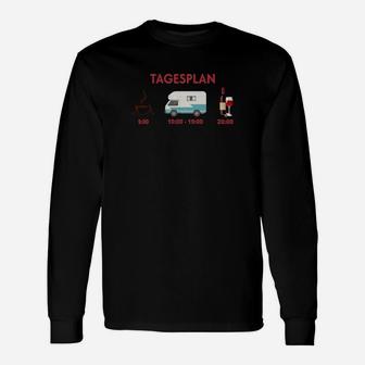 Tagsplan Wein Camping Auto Langarmshirts - Seseable