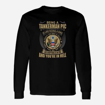 Being A Tankerman Pic Like Riding A Bike Job Title Shirts Long Sleeve T-Shirt - Seseable