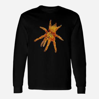 Tarantula Orange Baboon Long Sleeve T-Shirt - Seseable