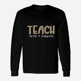 Teach Love Inspire Teachers Day Long Sleeve T-Shirt - Seseable