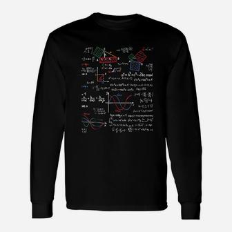 Teacher Formulas Cheat Sheet Cool Geek Nerd Long Sleeve T-Shirt - Seseable