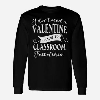 Teacher Valentines Day Valentines Day Long Sleeve T-Shirt - Seseable