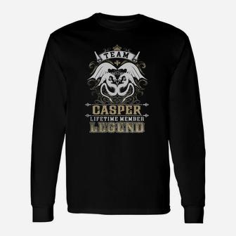 Team Casper Lifetime Member Legend -casper Shirt Casper Hoodie Casper Casper Tee Casper Name Casper Lifestyle Casper Shirt Casper Names Long Sleeve T-Shirt - Seseable