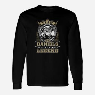 Team Daniels Lifetime Member Legend -daniels Shirt Daniels Hoodie Daniels Daniels Tee Daniels Name Daniels Lifestyle Daniels Shirt Daniels Names Long Sleeve T-Shirt - Seseable