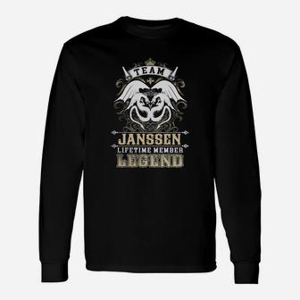 Team Janssen Lifetime Member Legend -janssen Shirt Janssen Hoodie Janssen Janssen Tee Janssen Name Janssen Lifestyle Janssen Shirt Janssen Names Long Sleeve T-Shirt - Seseable